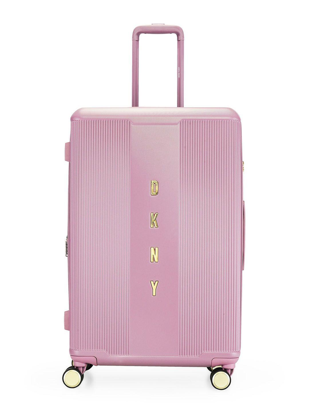 dkny center stage textured hard-sided large trolley suitcases bags