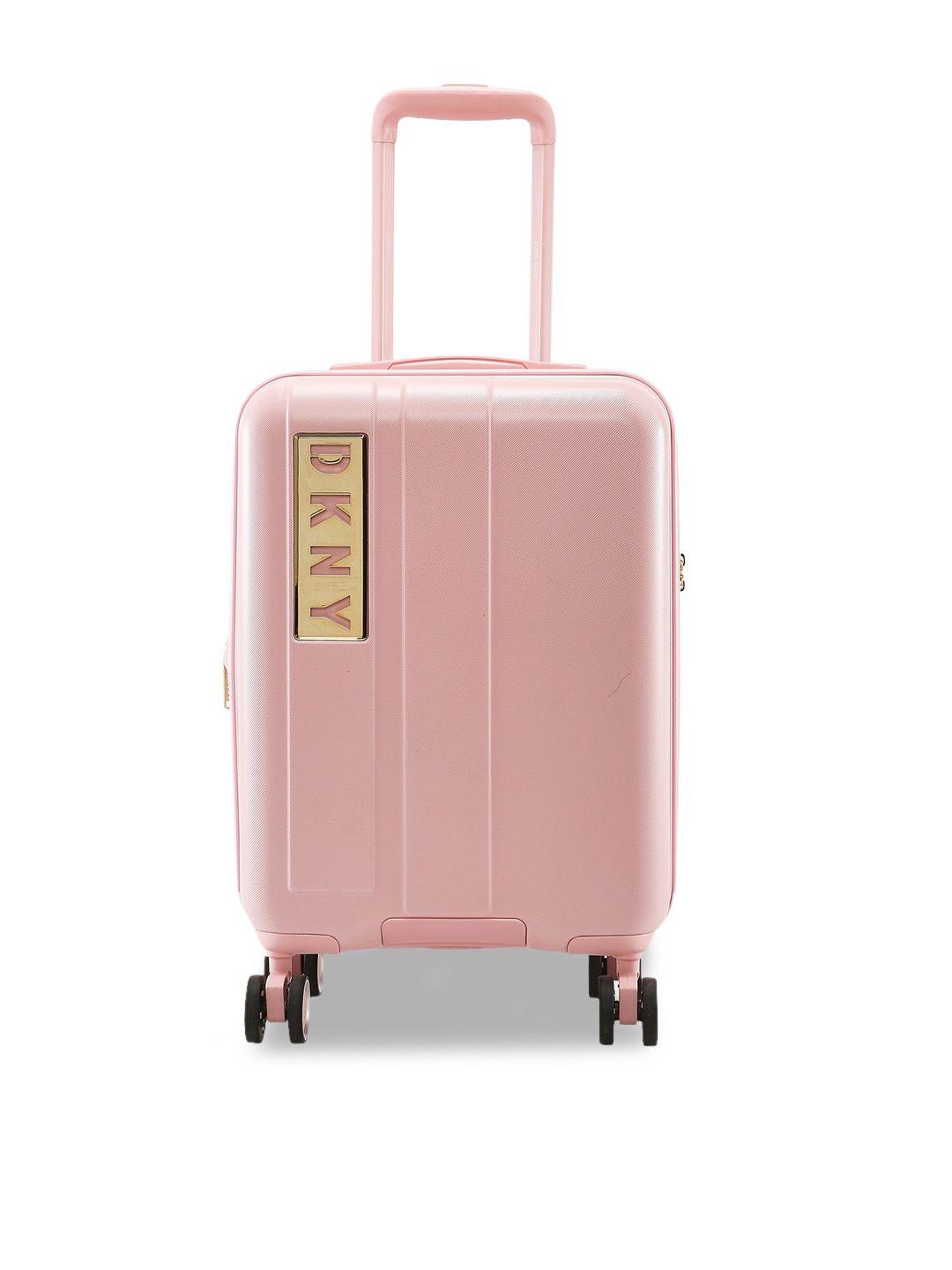 dkny city block abs/pc film material hard cabin size trolley