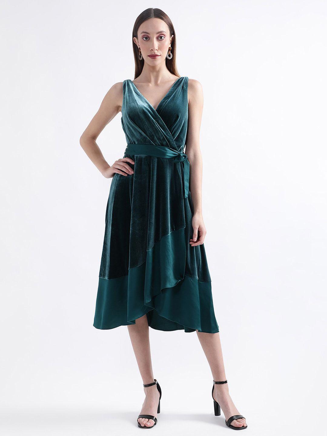 dkny green midi dress