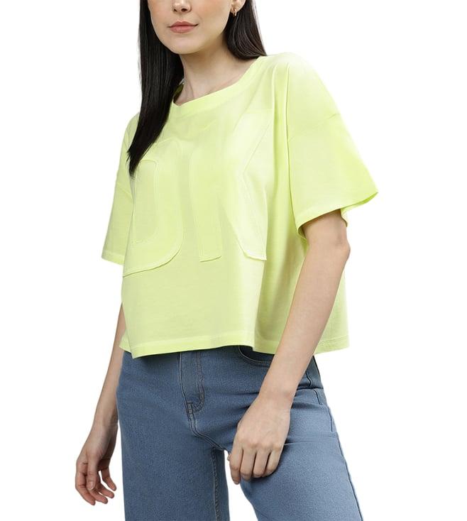 dkny lime fashion regular fit top
