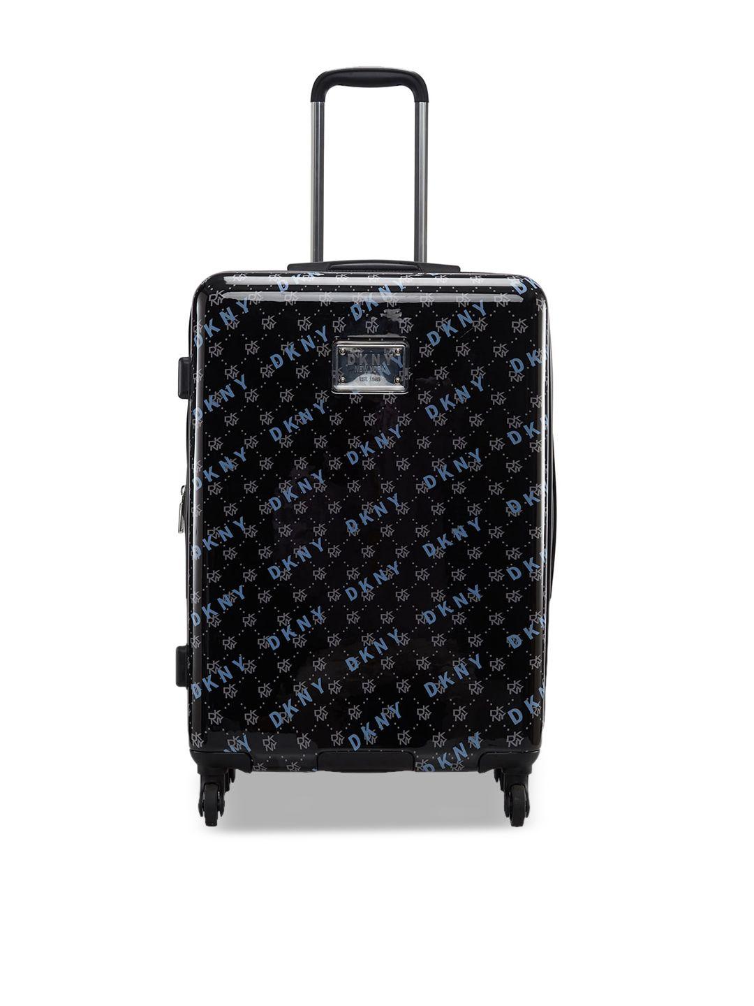 dkny on repeat printed hard-sided medium abs trolley suitcase