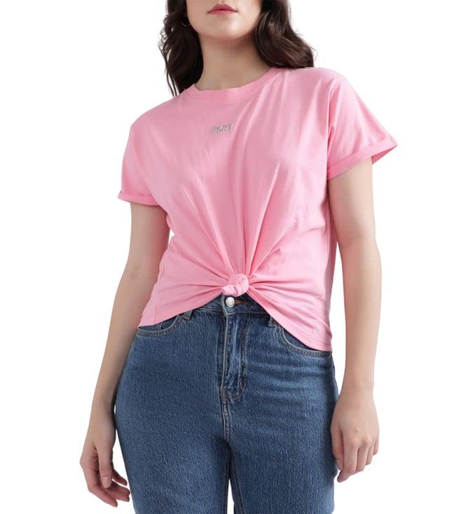 dkny pink fashion regular fit t-shirt