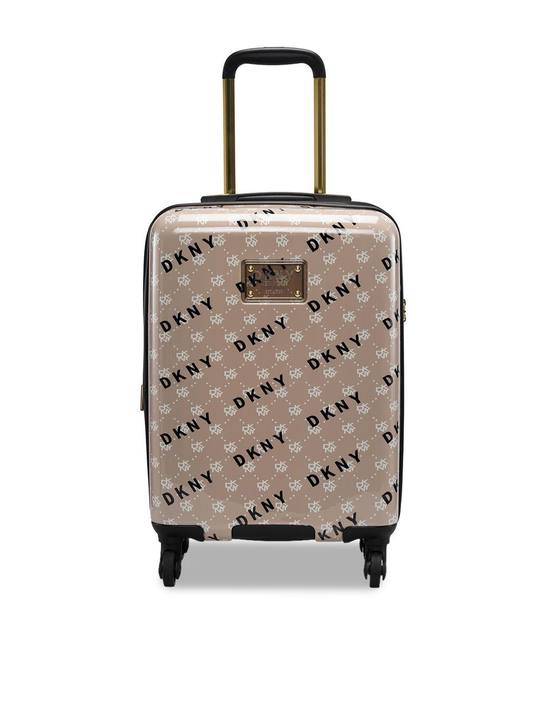 dkny printed abs material  soft-sided large trolley suitcase bag