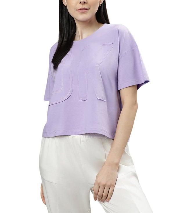 dkny purple fashion regular fit top
