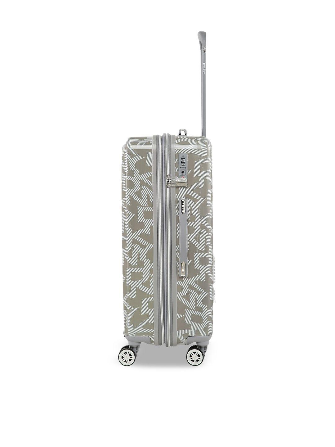 dkny signature hardside range white color hard case abs pc film medium size luggage