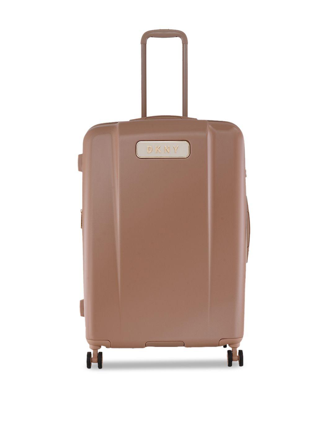 dkny six four one range solid hard side large trolley suitcase