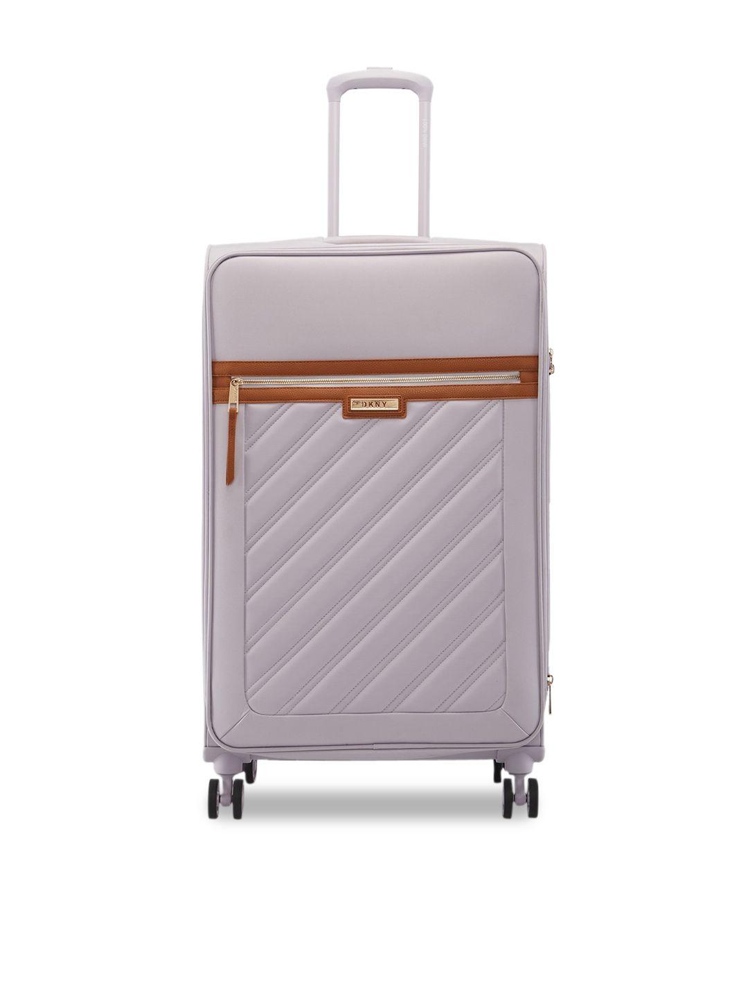 dkny sweet dreams textured soft-sided large trolley suitcase