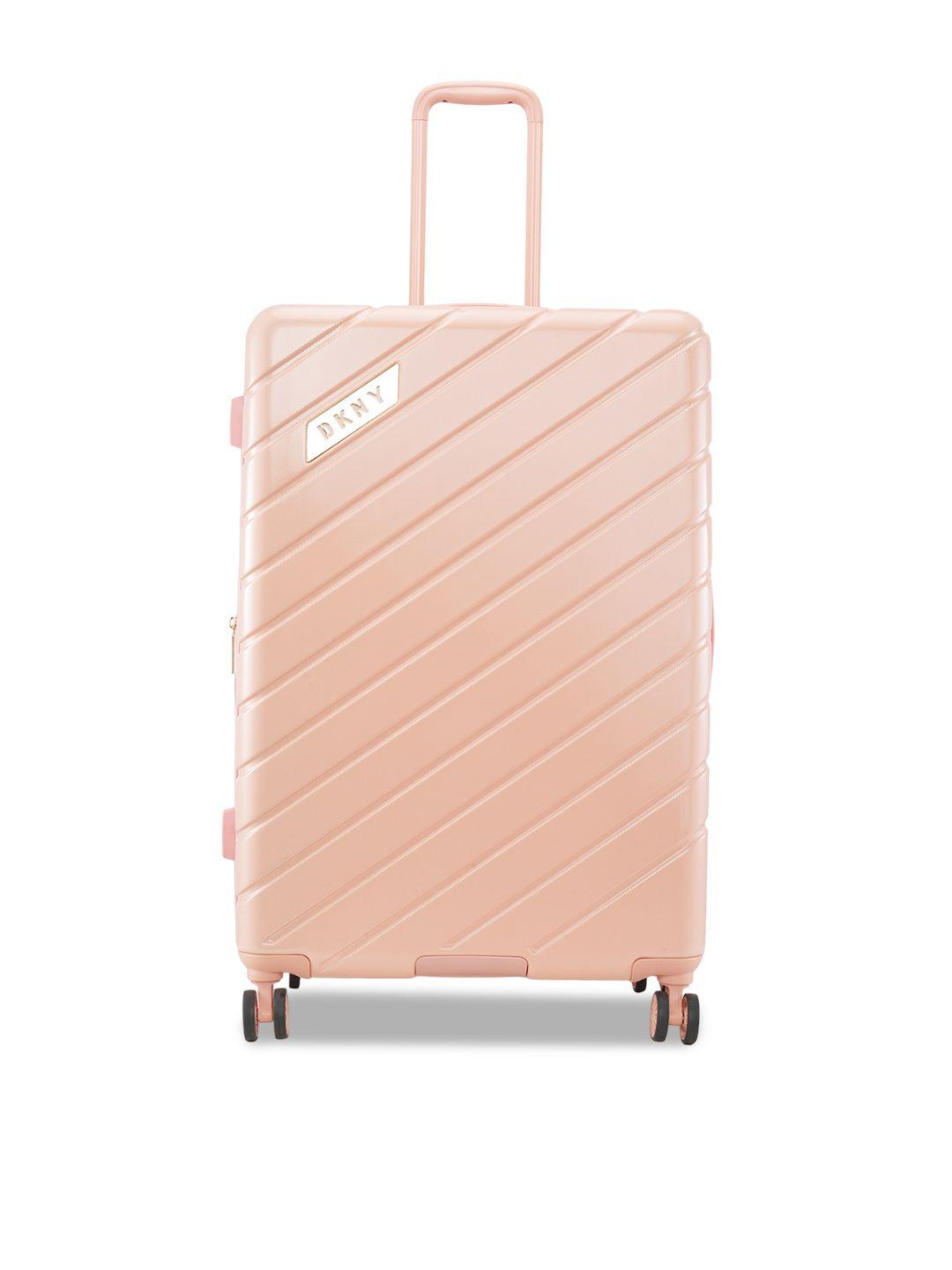 dkny textured abs material hard-sided large trolley suitcase