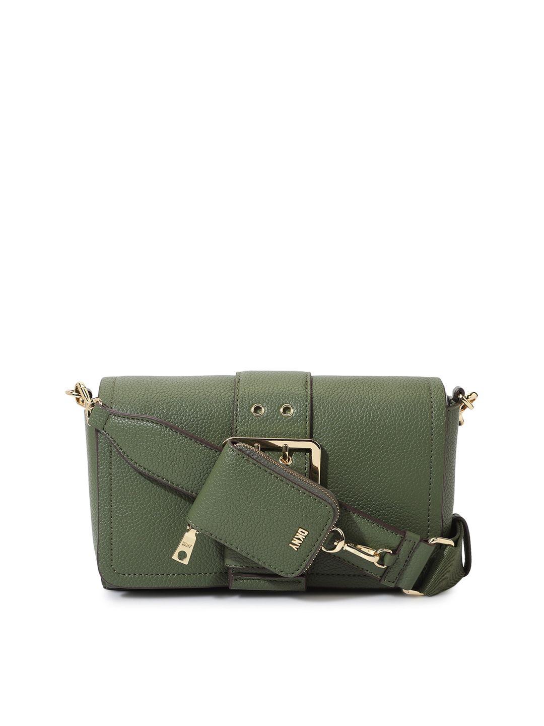 dkny textured structured sling bag