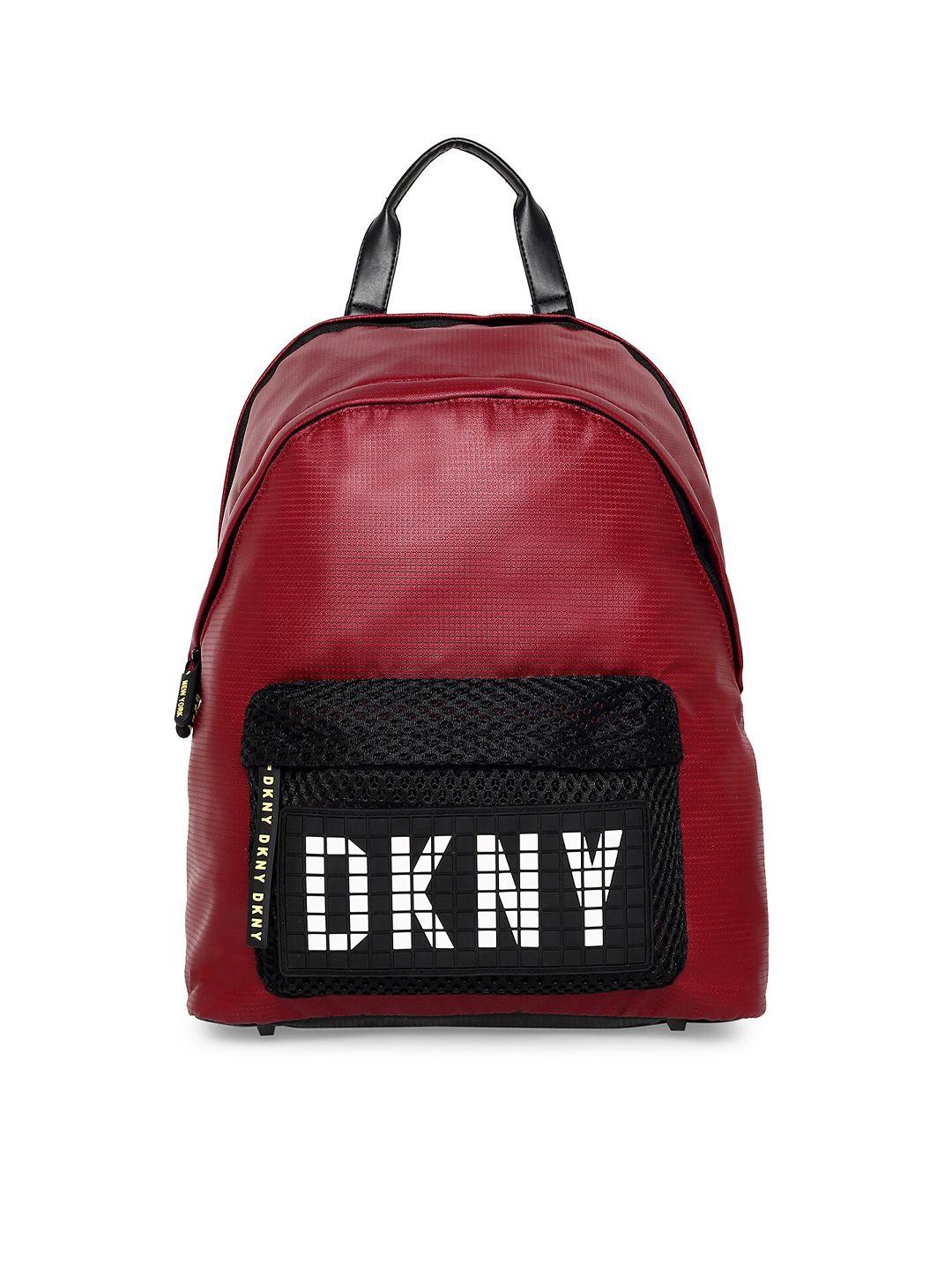 dkny urban exclusive range maroon black contrast detail backpack