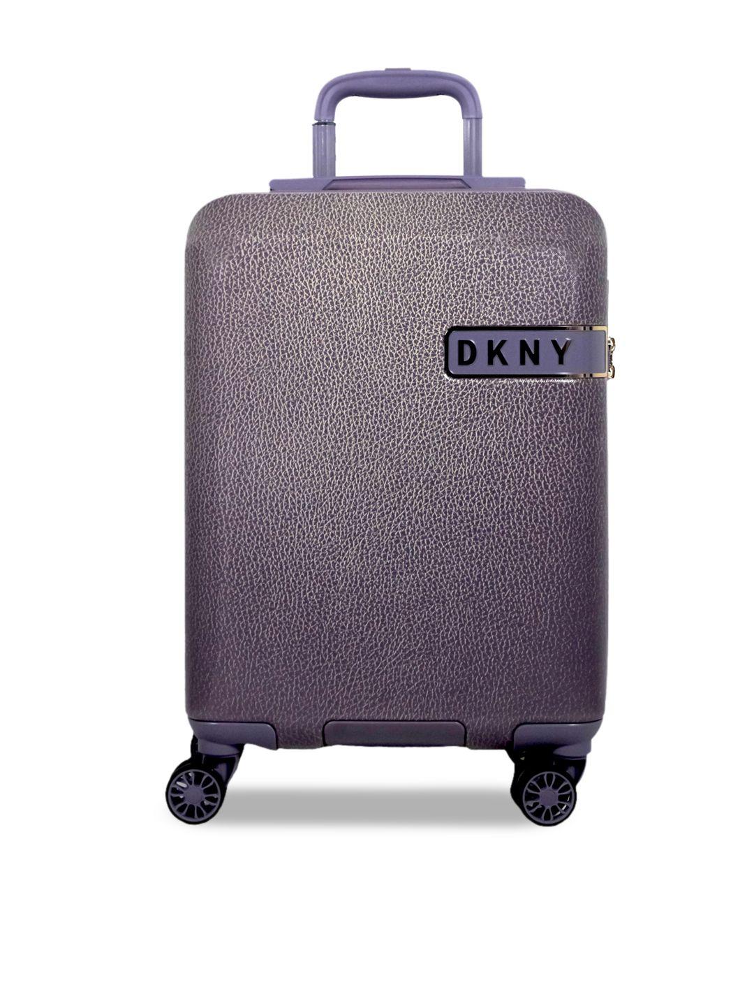 dkny violet luggage rapture hard trolley with flush mount tsa lock
