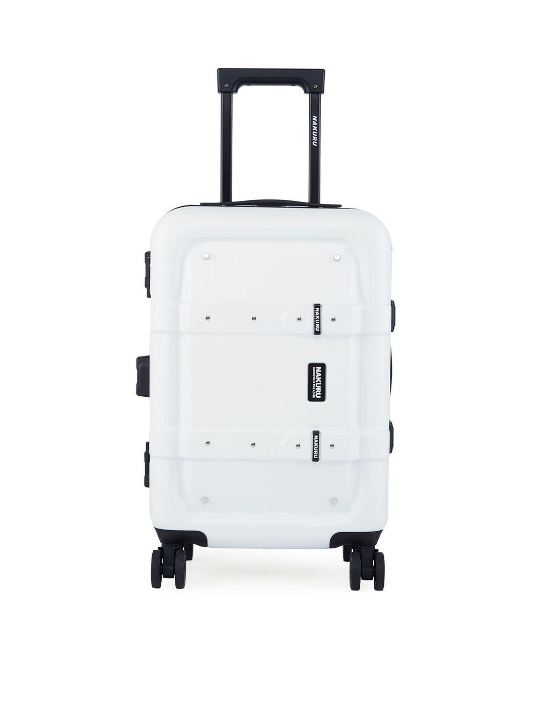 dkny white textured hard cabin suitcase