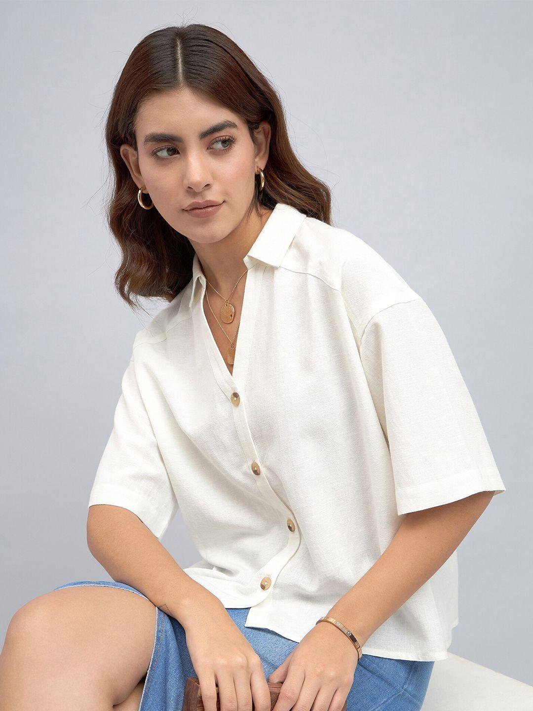 dl woman cotton shirt style top