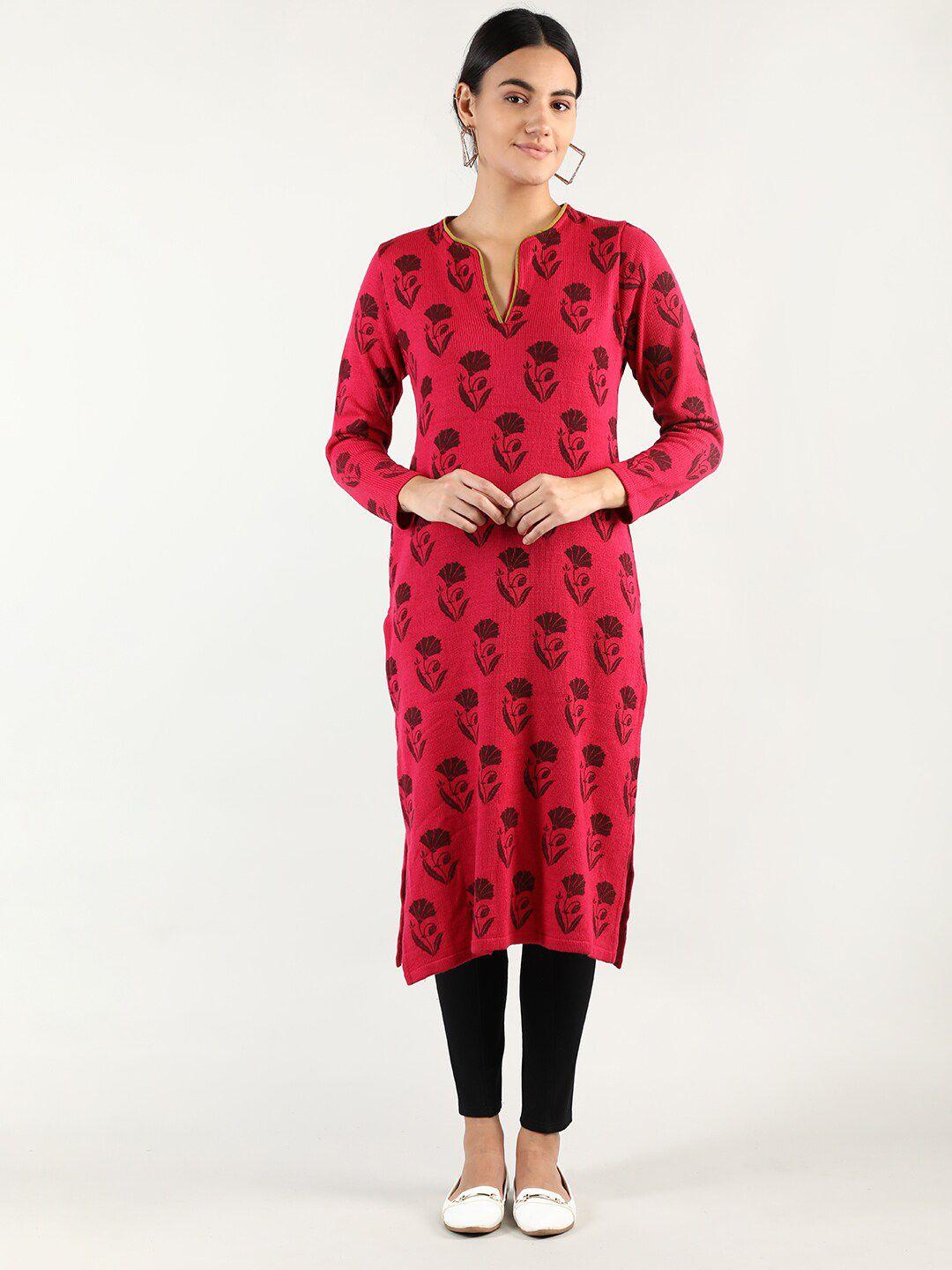 dlanxa floral printed wool kurta