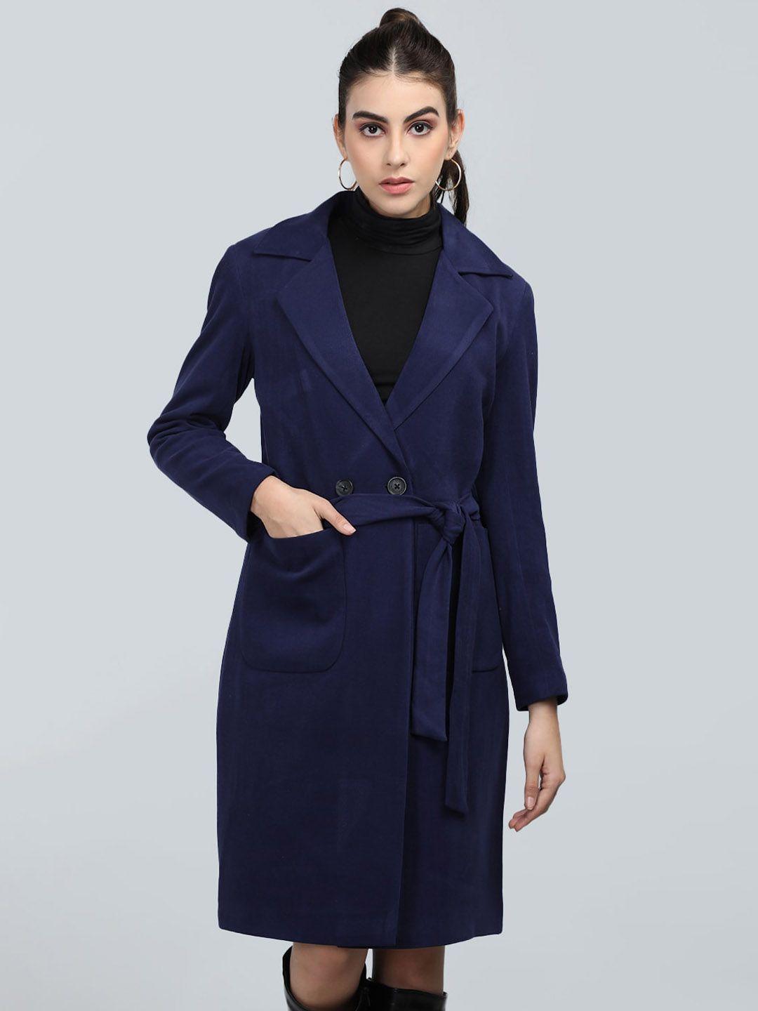 dlanxa notched lapel longline woolen overcoats