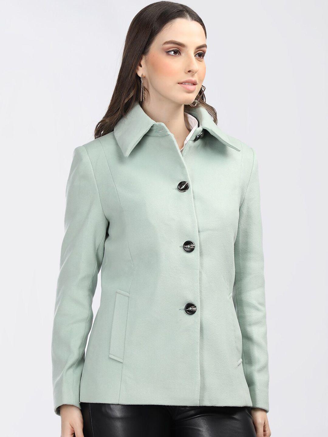 dlanxa self design single breasted woollen overcoat