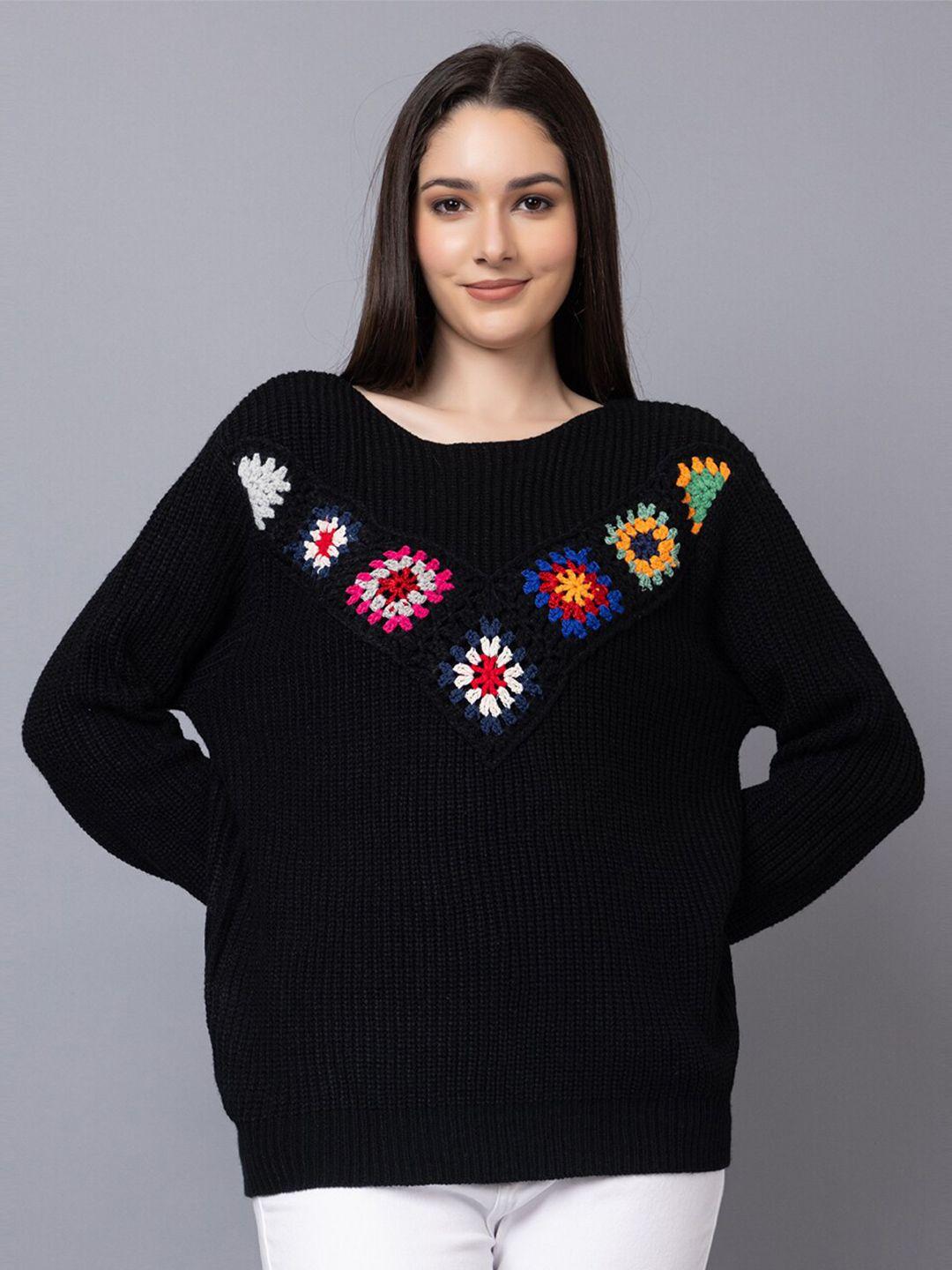 dlanxa self design woollen crochet top