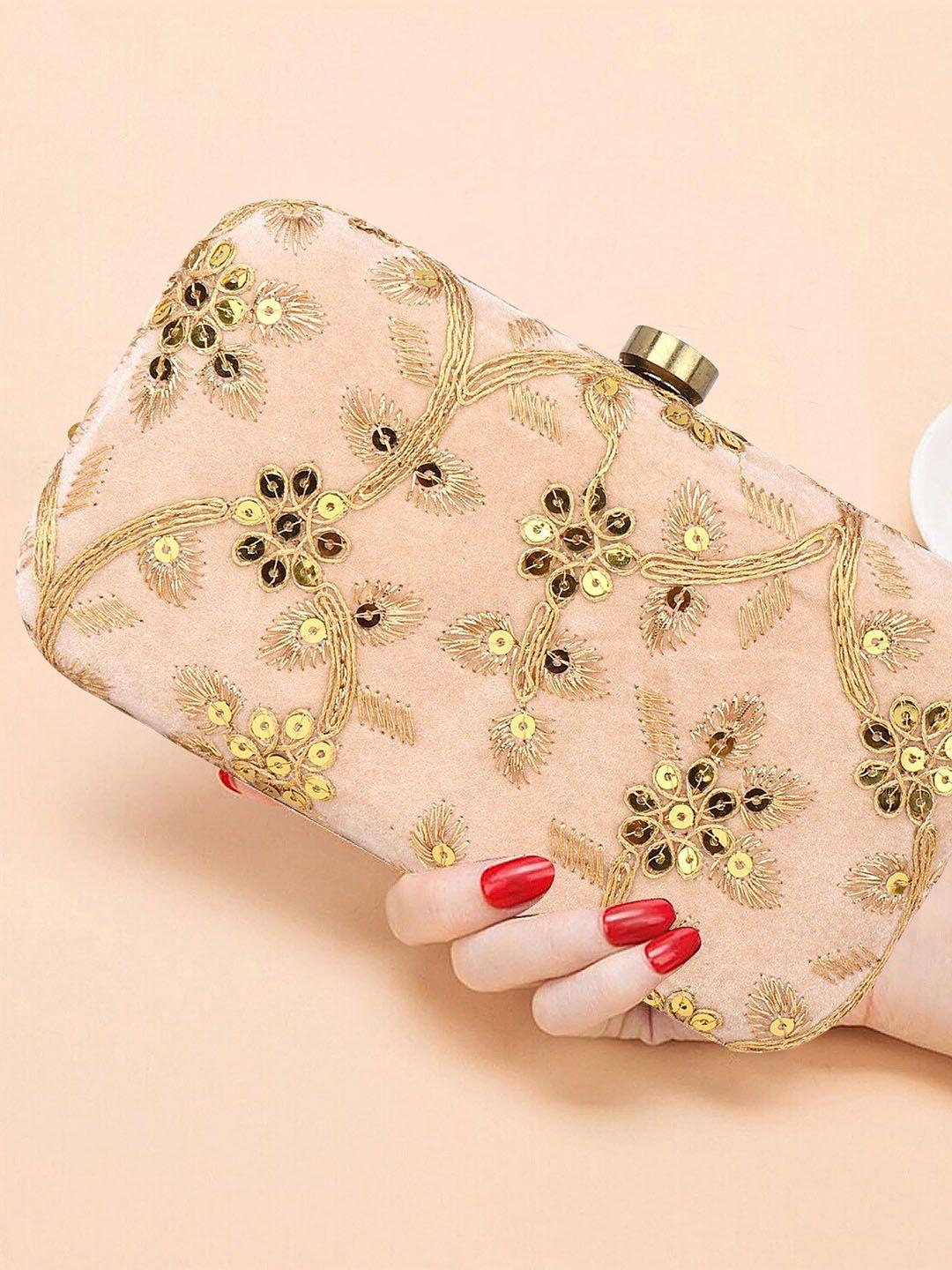 dn creation embroidered box clutch