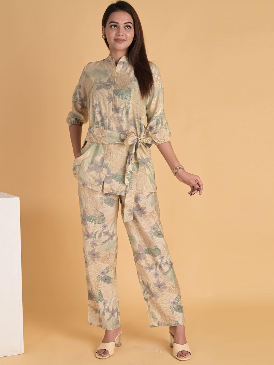 do dhaage printed shirt with trousers