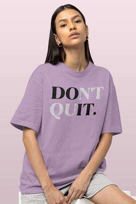 do it round neck womens oversized t-shirt - lavender