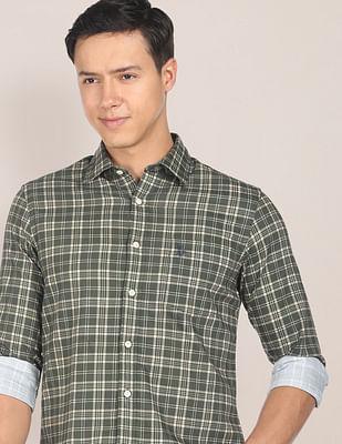 dobby tartan check casual shirt