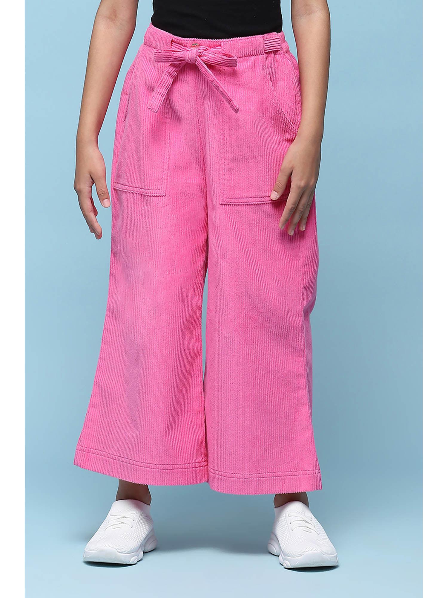 doby pink solid pant