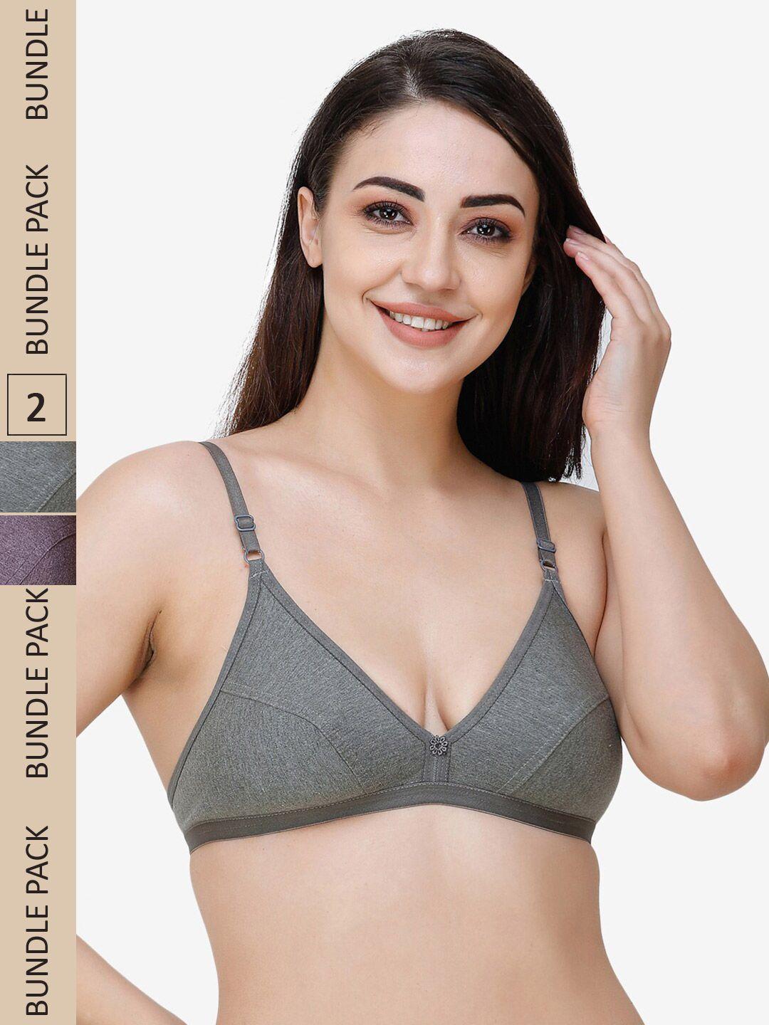 docare pack of 2 all day comfort cotton bra