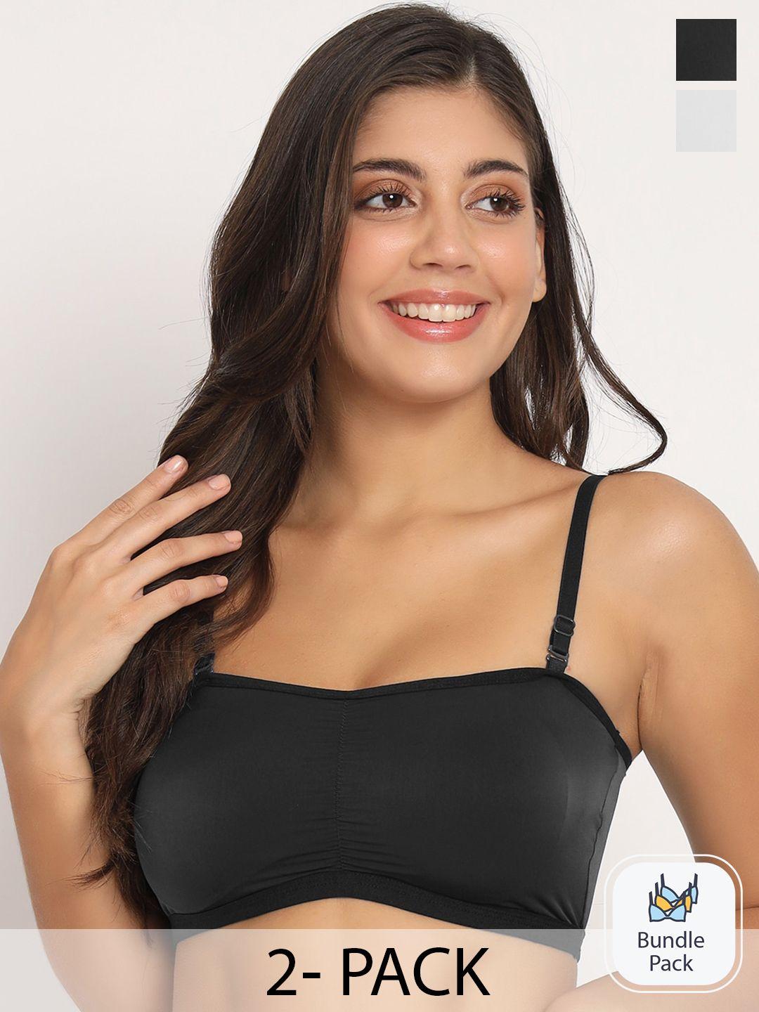 docare pack of 2 full coverage lightly t-shirt bras with all day comfort