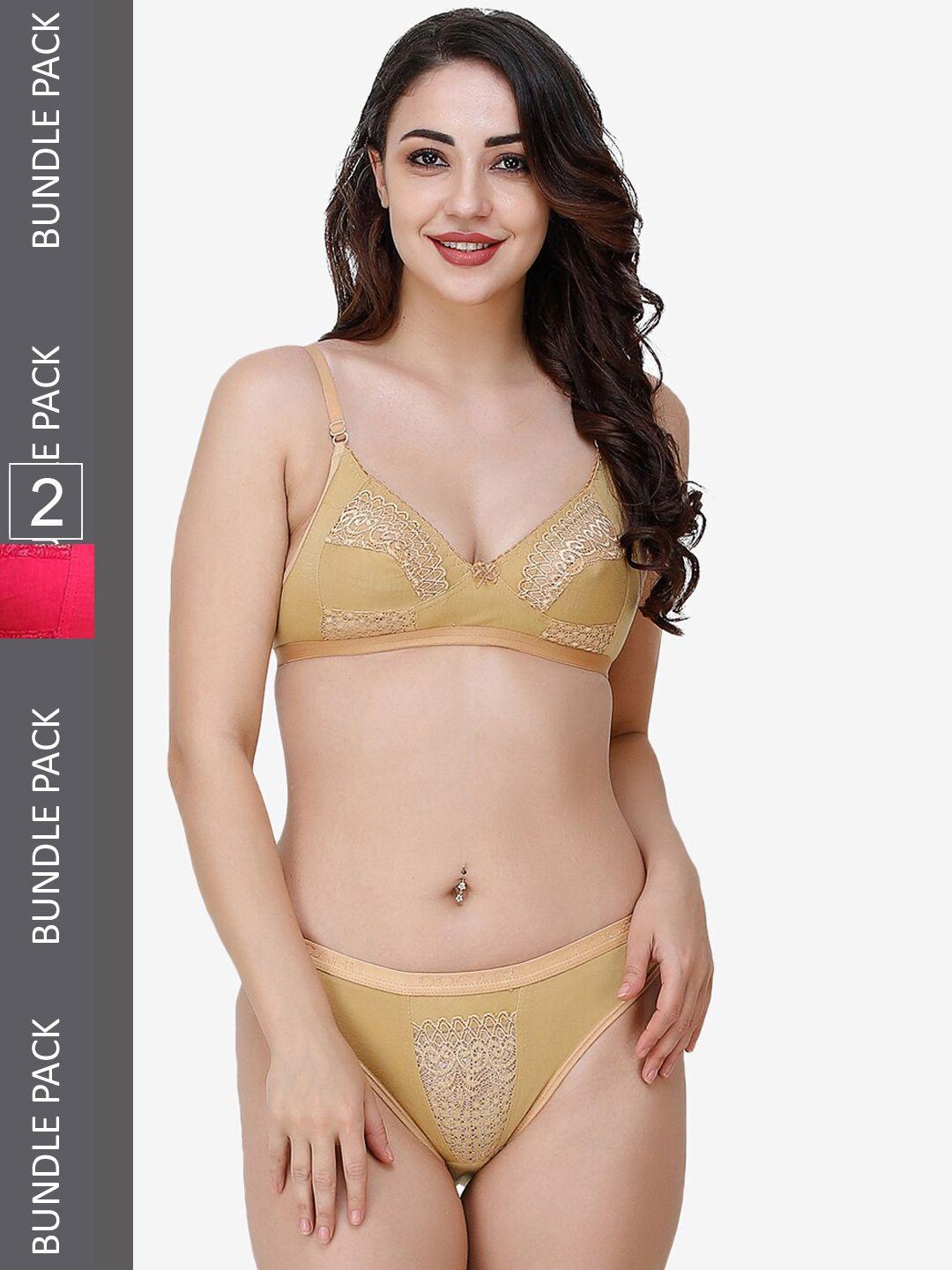 docare pack of 2 self-design lingerie set