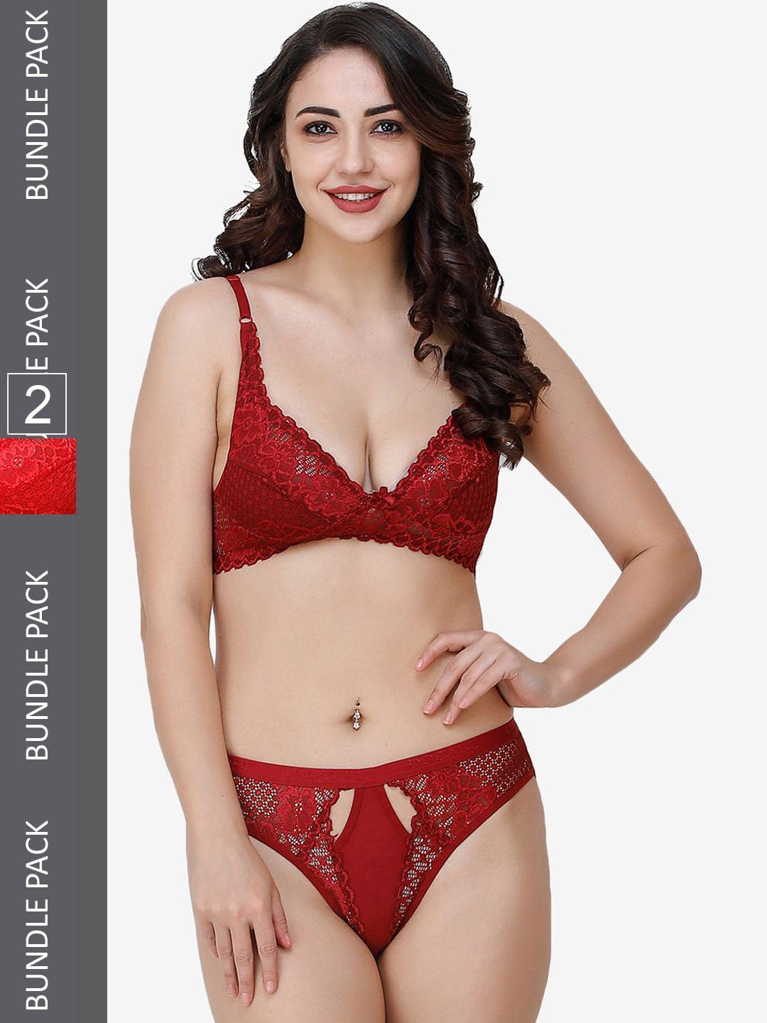 docare pack of 2 self-design lingerie set