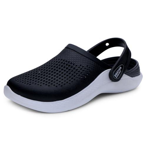 doctor extra soft men's classic casual sports clogs/sandals with adjustable back strap for adult | comfortable & lightweight| stylish & anti-skid| waterproof & everyday use mules for gents/boys d-513