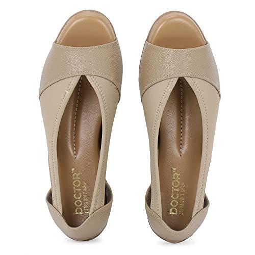 doctor extra soft women's sandals ortho care orthopaedic diabetic daily use dr sole footwear casual stylish chappals slippers for ladies & girl's 2122-beige-42 uk