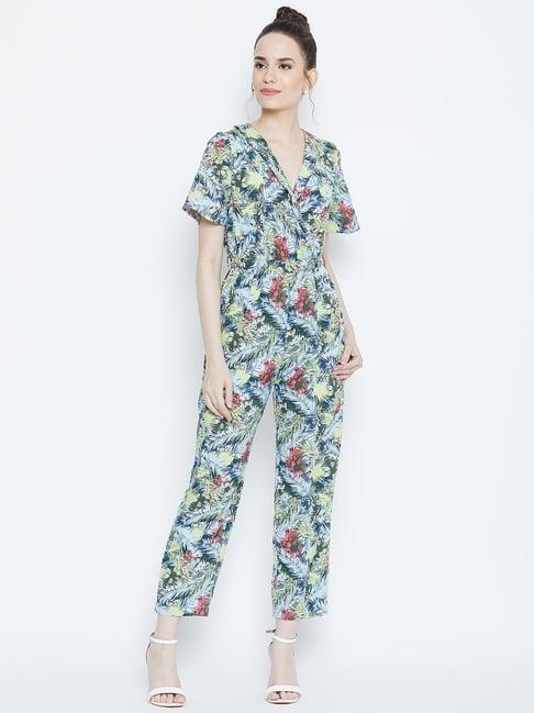 dodo & moa blue & green printed jumpsuit