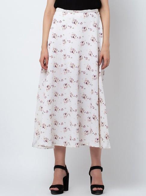 dodo & moa off white a-line maxi skirt