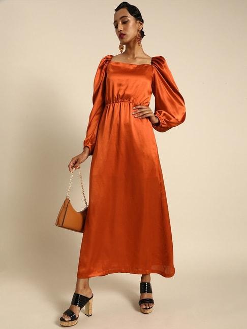 dodo & moa orange maxi dress