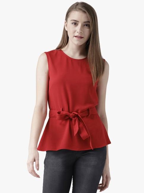 dodo & moa red regular fit top