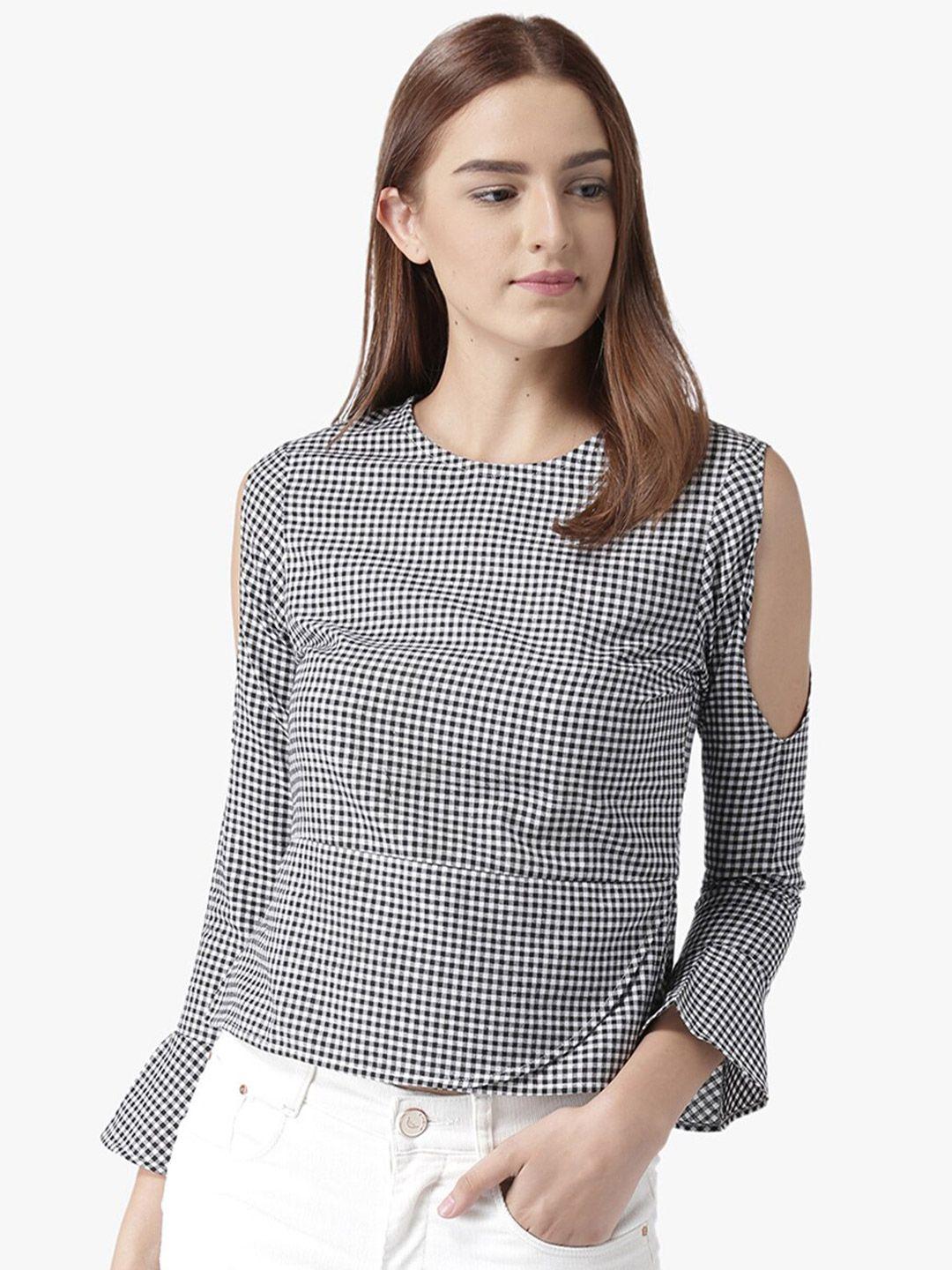 dodo & moa checked cotton regular top