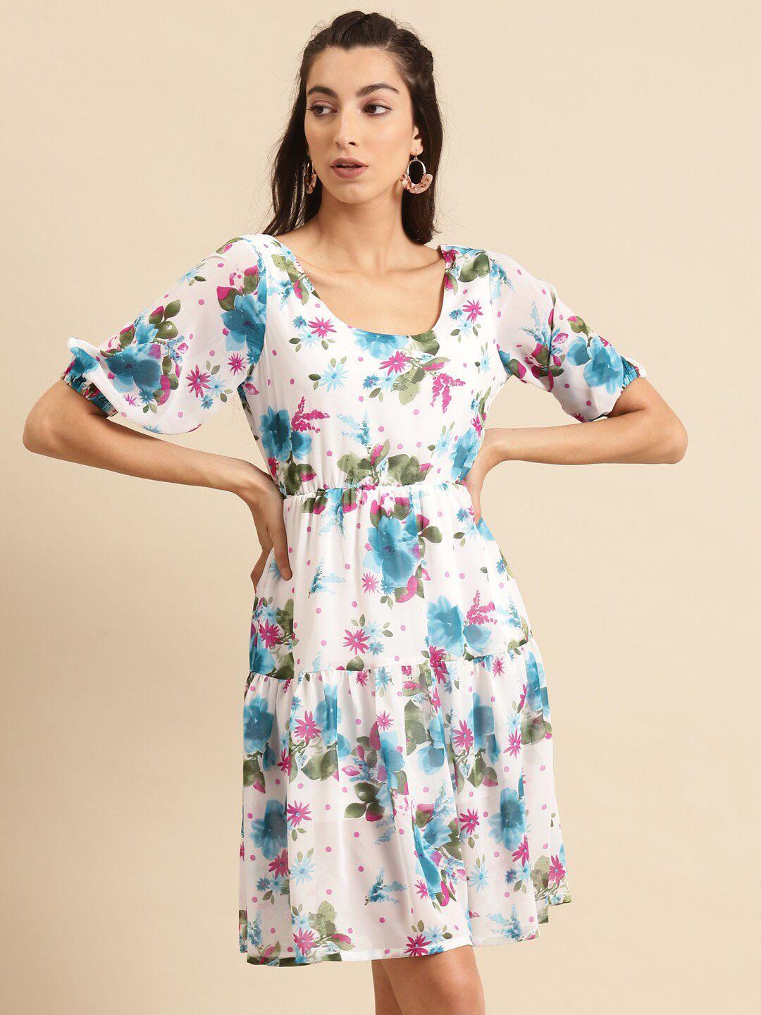 dodo & moa floral crepe dress