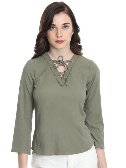 dodo & moa green regular fit top