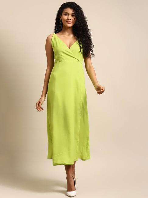 dodo & moa green wrap dress