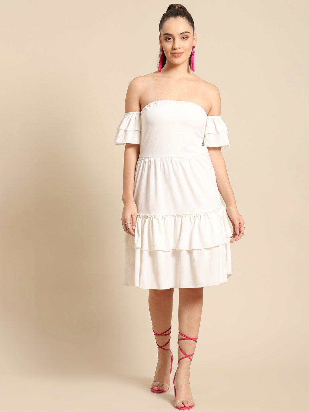 dodo & moa off-shoulder a-line dress