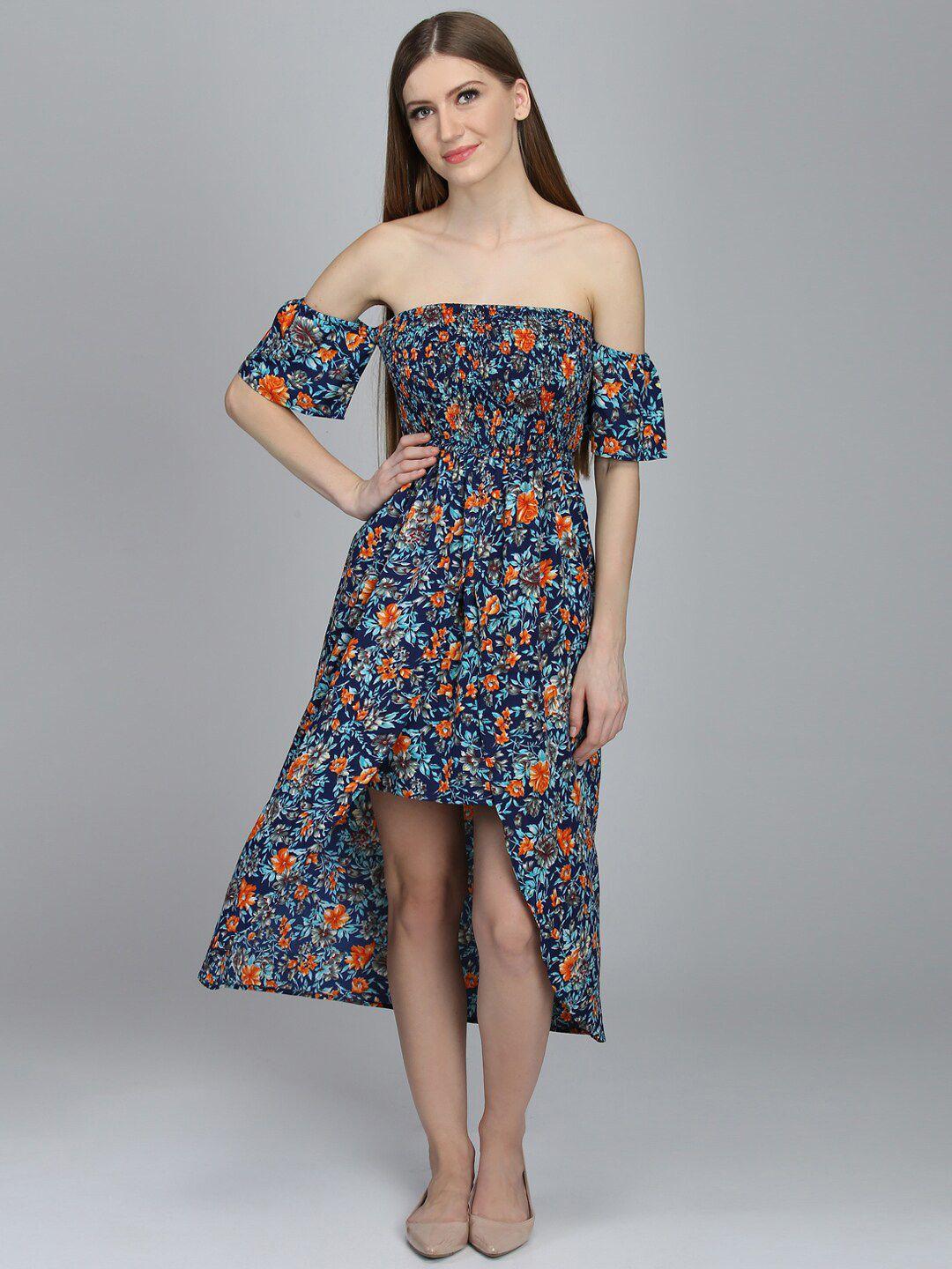 dodo & moa off-shoulder floral printed playsuit