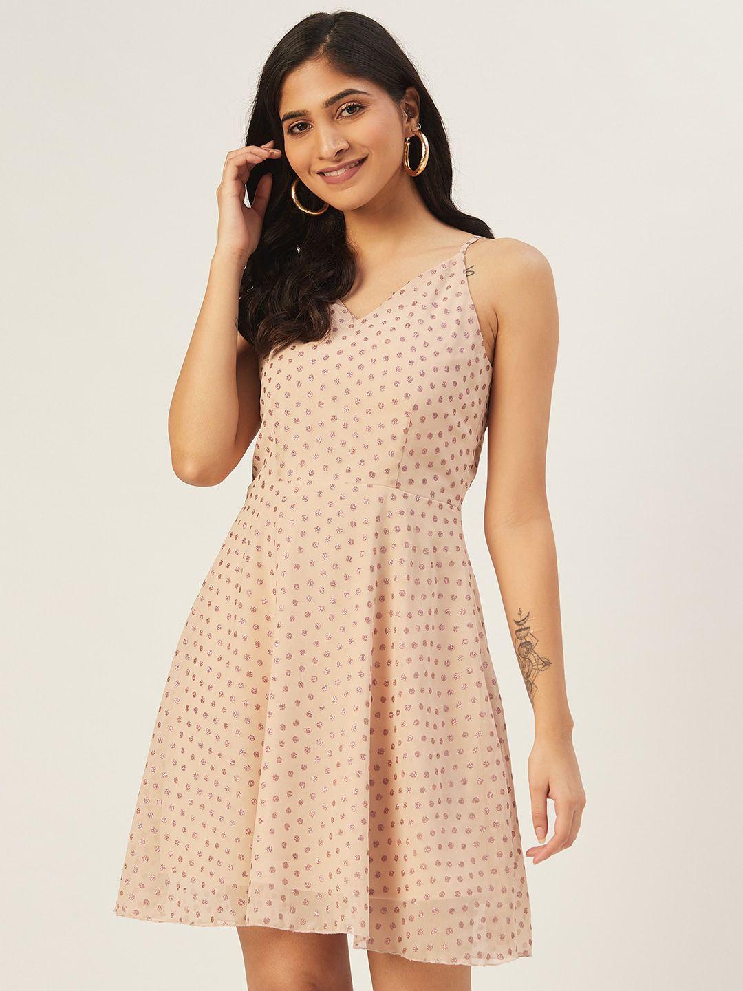 dodo & moa peach-coloured embellished dress