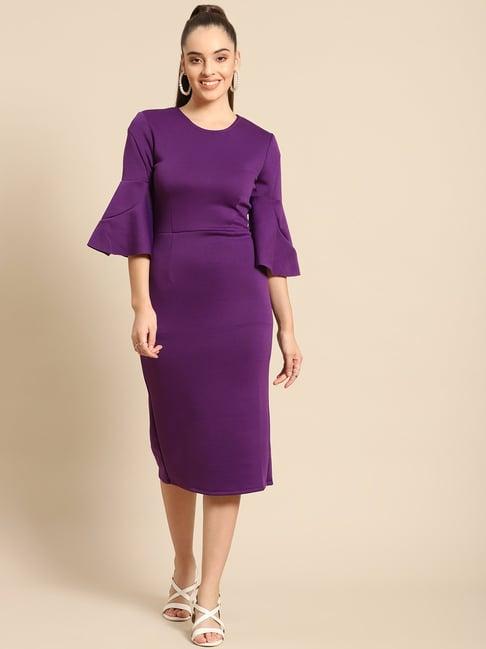 dodo & moa purple sheath dress