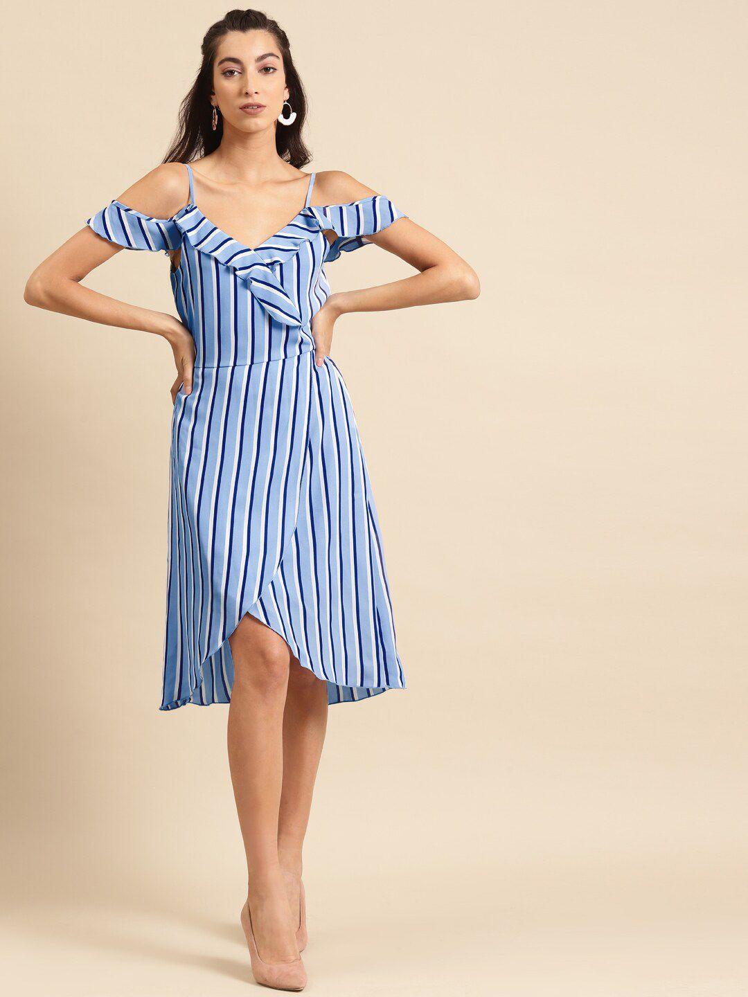 dodo & moa striped crepe dress