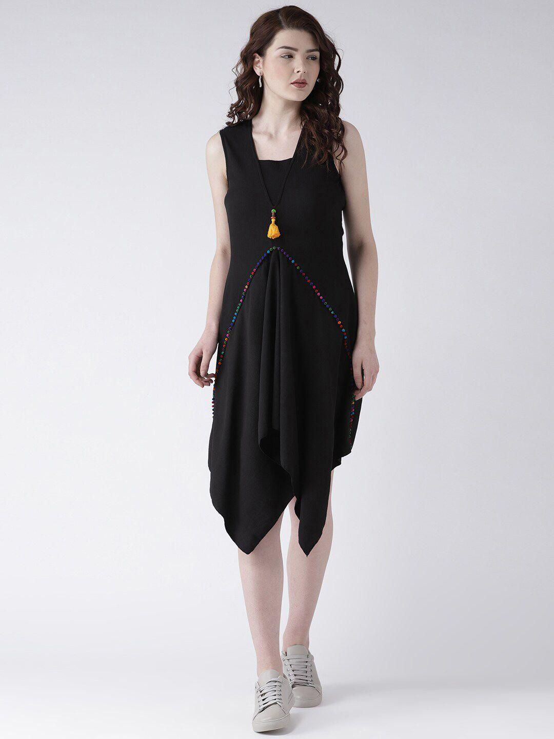 dodo & moa v-neck sleeveless asymmetric sheath dress