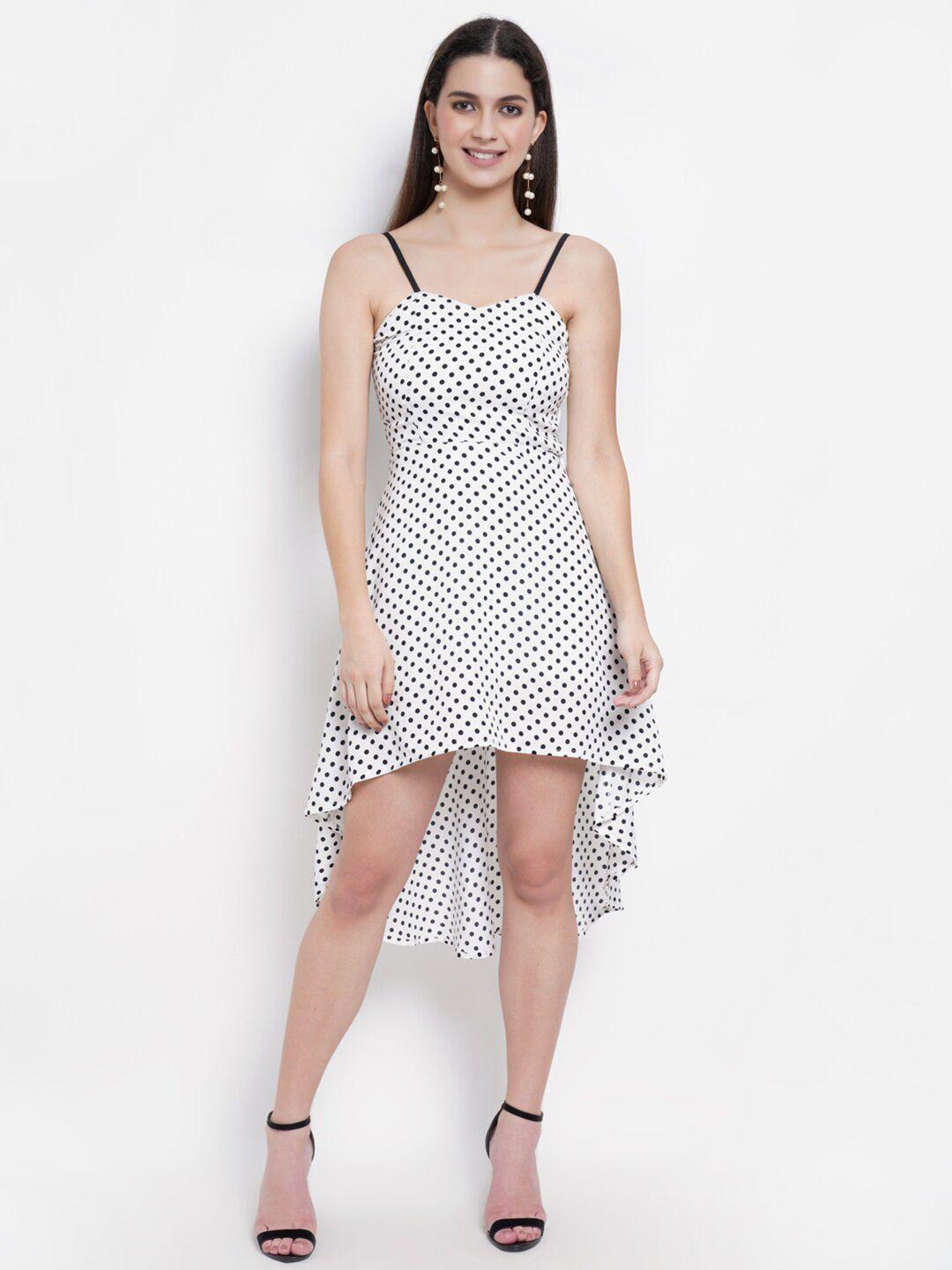 dodo & moa white & black crepe dress