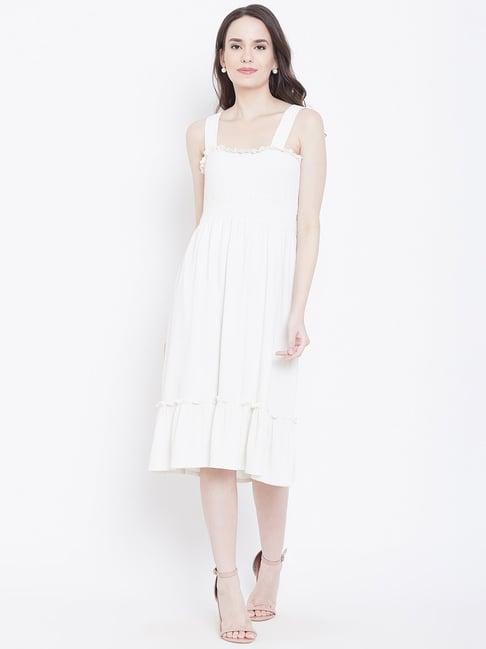 dodo & moa white a-line dress