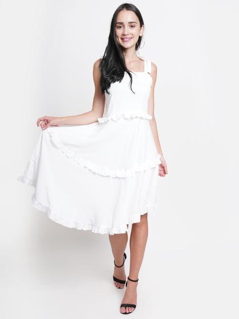 dodo & moa white high-low dress