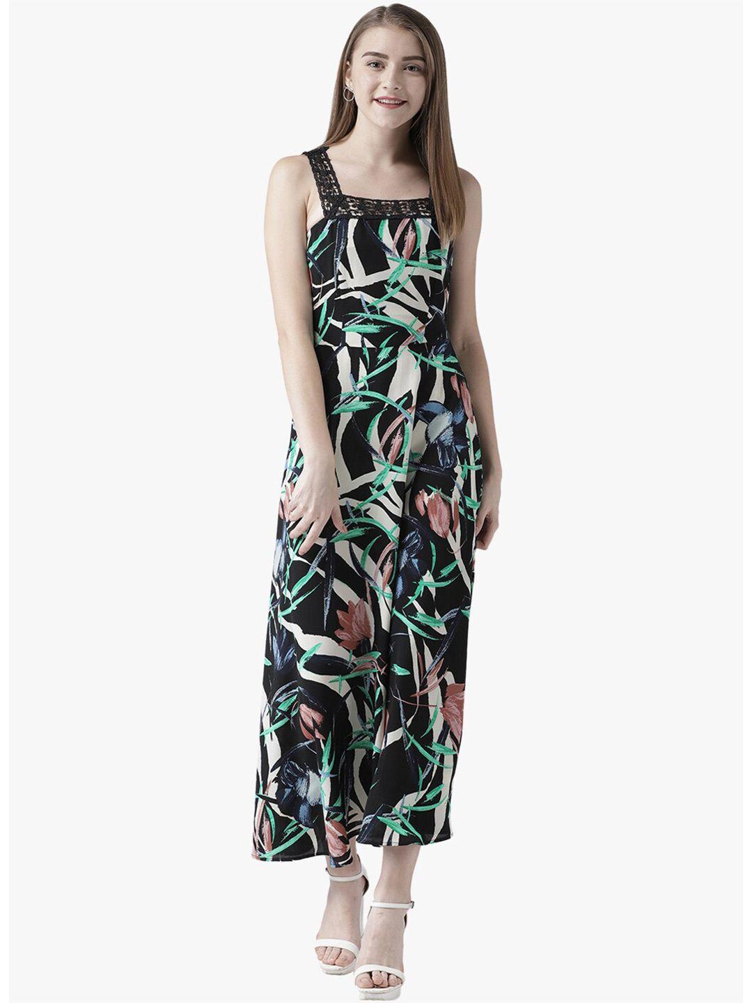 dodo & moa women black tropical maxi dress